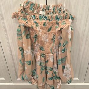 Floral off the shoulder Caroline Constas short dress. Perfect condition.